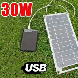 Portable Solar Panel Charger with USB - 5V Power Bank for Outdoor Camping, Travel & DIY Projects - Lightweight & Detachable Design