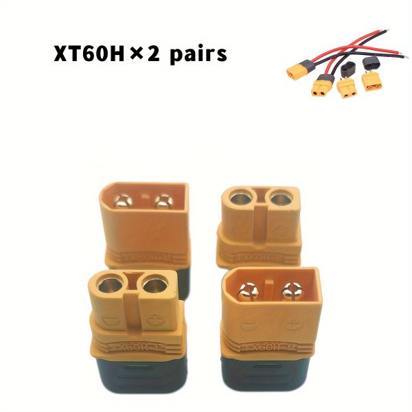 2/6 Pairs, High Quality XT60H Male And Female Bullet Connector Power Plug With Sheath For Battery Photovoltaic Energy Storage Remote Control, Aircraft Car