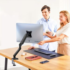 KTMOUW Adjustable Monitor Stand for 43.18-81.28 cm Screens, Black - Tilt & Swivel Design, Aluminum Alloy Construction, Supports Up to 9.98KG, Fits Any Workspace, Enhances Viewing Comfort