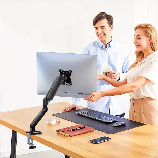 KTMOUW Adjustable Monitor Stand for 43.18-81.28 cm Screens, Black - Tilt & Swivel Design, Aluminum Alloy Construction, Supports Up to 9.98KG, Fits Any Workspace, Enhances Viewing Comfort