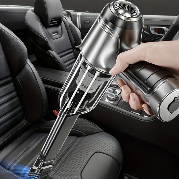 Powerful Handheld Car Vacuum Cleaner - Wireless, USB Rechargeable with Strong Suction, Quiet Operation & 6 Accessories Kit, Robot, Home Appliances
