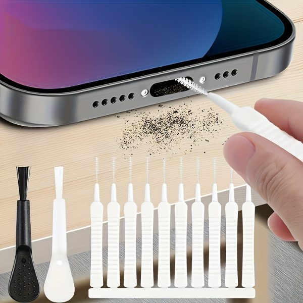 12pcs Electronic Cleaning Tool Set Includes Brushes and Mobile Phone Cleaning Tools - Made of Durable Plastic Material, Used to Remove Dust and Debris from Computers, Laptops, Keyboards and Musical Instruments