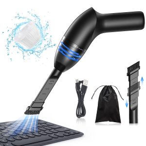 Cordless Handheld Vacuum Cleaner | USB Rechargeable 4300Pa Suction Power | Multi-Use for Car, Keyboard, Home & Office | Includes Multiple Attachments | Compact Design with Filter | Portable and Lightweight, Office Cleaning Essentials | Modern Handheld Vacuum | Filter Equipped, Car Vacuum Cleaner