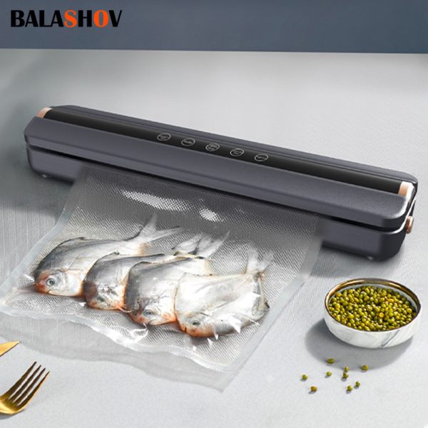 BALASHOV Vacuum Sealer Machine for Food Saver, Wireless portable vacuum sealer with 10 Bags, USB Charging, Air Sealing Dry/ Moist/ External Vacuum System Modes, Easy To Use, Clean And Storage For Home Kitchen