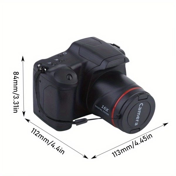 1080P HD Digital Camera, Mini DSLR with CMOS Sensor, 16X Digital Zoom, 6.1cm LCD Display, Battery Powered, AA Battery Operated, Non-Rechargeable, Ideal for Daily Recording, Family Gatherings, and Outdoor Travel