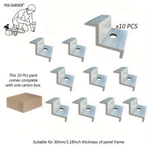 10pcs Aluminum Solar Panel Mounting Brackets - 30mm/35mm/40mm End Clamps for PV Systems, Durable & Corrosion-Resistant Solar Accessories with Storage Box