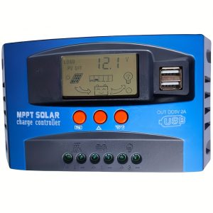 1pc Sone MPPT Solar Charge Controller, 12V/24V Smart Battery Regulator with LCD Display, Dual USB Ports, Timer Setting, Insulation Material, Hard-Wired Power Supply, Voltage Below 50V - No Battery Included