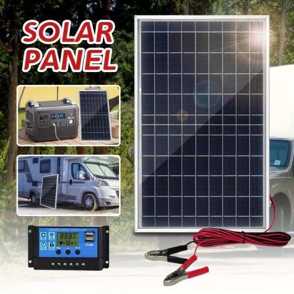 1pc 10W Multi-crystalline Silicon Material Portable Solar Panel Kit, 60A/80A/100A Controller, Output 12V-18V-24V, USB 5V, Removable Photovoltaic Module, with ZGZXSEXHZ Brand, for Emergency Power, Mobile Power, Camping, Hiking, Car, Boat, Phone, Lamp, Monitor, Pet House
