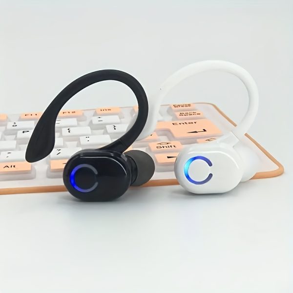 Wireless Earbud Headphones with Volume Control, HD Voice, and 10-Hour Battery Life - Universal Phone Compatible, Semi-Open-Back Design with Condenser Microphone for Adults