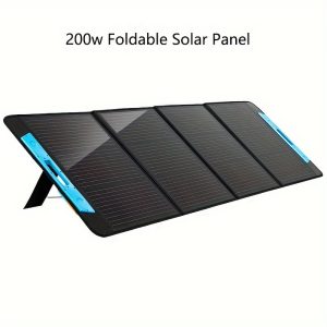 200W Portable Foldable Solar Panel with Detachable Bag - Ideal for Charging Phones, Laptops & Power Stations During Camping