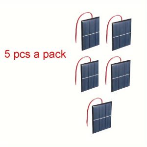 5pcs a Set Solar Panel 0.65W 1.5V 60*80mm Mini Solar System DIY for Battery Cell Phone Chargers Portable Mini Solar Cell with Wire