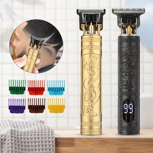 Hair Clippers for Men, Cordless Electric Hair Trimmer Rechargeable Beard Trimmer Shaver, Electric T Blade Trimmer Zero Gapped Edgers Hair Cutting Kit with Guide Combs