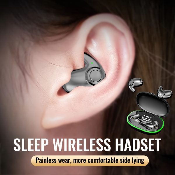 Ultra-thin sleep wireless headphones, high-fidelity sound and loud volume, comfortable wearing, touch control, half-open back, no tangled cables and wireless charging box, suitable for both men and women
