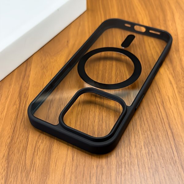 New Luxury Acrylic Transparent Magnetic Case for Iphone 16 15 14 13 12 11 Pro Max Plus Wireless Charging with Lens Protection Shockproof Cover