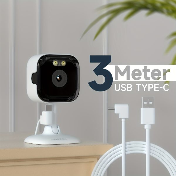 HEIYOUCAM 3MP Full HD Surveillance Camera, 2.4G/5GHZ Dual band Wireless Camera, Full-Color Night Vision, Two-Way Voice Call, Motion Detection, Built-in AP Hotspot, Can Be Viewed Without Internet, Take Care of Youngsters, Elderly And Pets Safety Surveillance Camera, O-KAM Pro App.