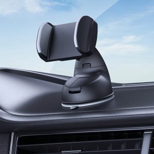 1pc Universal Adjustable Car Phone Mount, ABS Material, Vacuum Cup Dashboard Holder, Compatible with Multiple Phone Sizes, Stable Grip for Hands-Free Navigation and Safe Driving