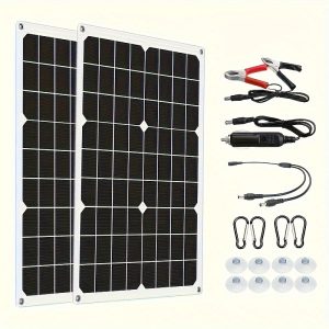 1/2 Pack Magnetic Solar Panel Set, Removable Photovoltaic Solar Charging Panels, No Battery Included, Solar Power Supply Kit