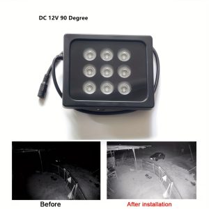 20 Meters Infrared Distance 9-Array LED CCTV Filling Infrared Light 850nm 90 Degree CCTV Surveillance Camera Filling Lighting Lamp Infrared Light