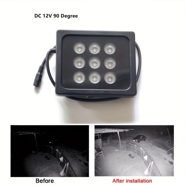 20 Meters Infrared Distance 9-Array LED CCTV Filling Infrared Light 850nm 90 Degree CCTV Surveillance Camera Filling Lighting Lamp Infrared Light