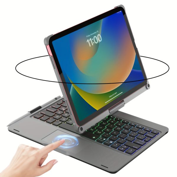 Kolude Touch for iPad 10th Generation Case with Keyboard (27.69cm, 2022), Multi-Touch Trackpad, 10 Color Backlight, 360° Rotatable, Thin & Light for Apple for iPad 10Th Gen 10.9