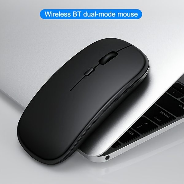 BalanceFit Ergonomic Wireless Mouse, 2.4G/5G Compatible, Plug & Play, Durable Plastic, with No Battery Required for Laptop and Desktop Computers