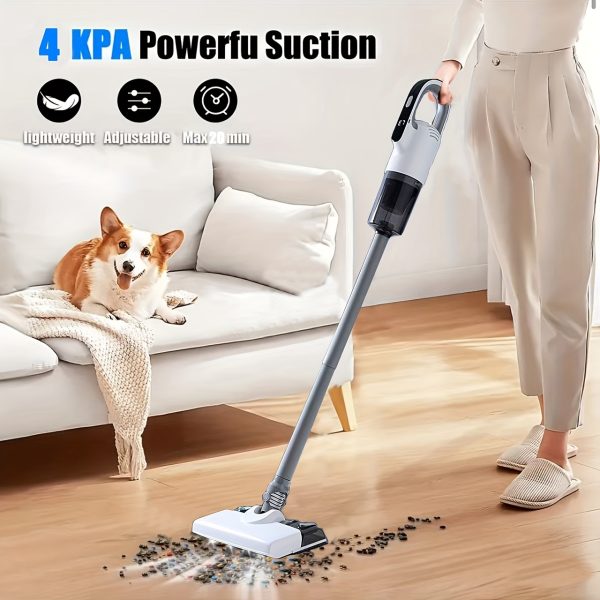 Cordless Vacuum Cleaner with 4 Adjustable Suction Modes, Lightweight & Adjustable Design, Long Battery Life for Hardwood Floors, Carpets, and Pet Hair, USB Rechargeable, 1800mAh Lithium Battery, Vacuum Cleaner Cordless