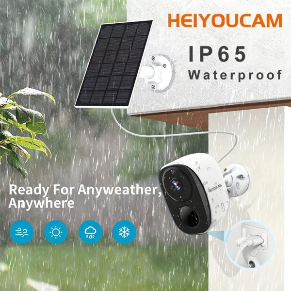 Security Camera Wireless Outdoor, 3MP Night Vision with Spotlight, Wire-Free Battery Solar Powered, Human Detection, with Solar Panel, PIR Human Detection, 2-Way Talk,, SD Card/Cloud Storage, Security Cameras Wireless Outdoor, Flood Light Solar Cameras for Home Security, Two Spotlights And Color Night Vision Battery Powered Camera with 2.4GHz WiFi