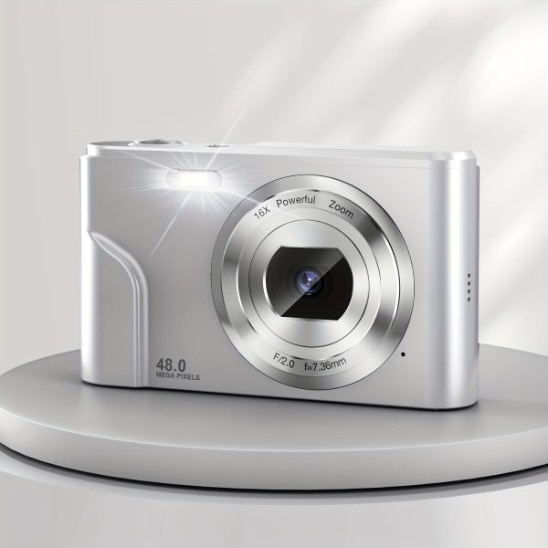 SONGDIAN 48 Megapixel 1080P HD Digital Camera, Newly Upgraded 16x Digital Zoom, 2.4-inch LCD, Macro Lens, Manual Exposure Control, USB Charging, Lithium Battery-Polymer, 700mAh, Fixed Focus, with 32G TF Card, for Vlog, Teenagers, Beginners, Thanksgiving and New Year Gifts
