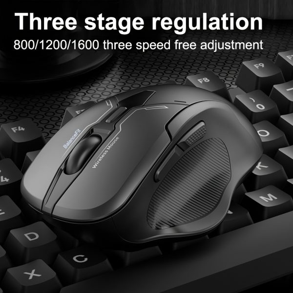 Wireless Mouse, 2.4G USB Computer Mouse, Ergonomic Optical Mouse, 6 Buttons, Plug and Play, Long Life, Portable Wireless Mouse for PC, Laptop, MAC, Chromebook