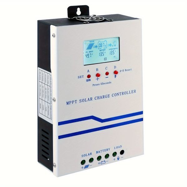 60A MPPT Solar Charge Controller for 12V/24V/36V/48V Battery Systems - Max 160VDC Photovoltaic Input, LCD Display, Compatible with AGM, Gel, Flooded and Lithium Batteries, Solar Panel Regulator for Efficient Power Management