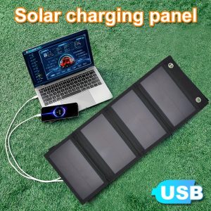 1pc Portable Foldable Solar Charging Panel, USB Power Charger for Outdoor Travel, Emergency Charging for Phones, Laptops, Tablets, Fans, Flashlights - Solar Powered, No Battery Required