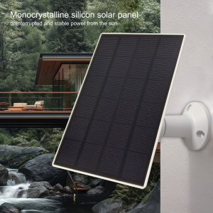 Solar Panels for Low Voltage Security Cameras Compatible with Micro USB & USB-CEasy to Install Solar Charger for Doorbells, Lights & Monitoring Equipment360° Rotation for Optimum Sunlight Exposure