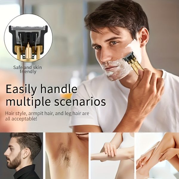 1pc Retro T9 Upgraded Hair Clipper Electric Trimmer Head Clipper Shaver Dual-use