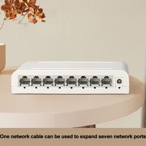 8-Port Gigabit Ethernet Switch, USB Powered, Compatible with Smartthings, 10/100/1000Mbps, Plug and Play, Compact, with Network Adapter, for Home and Office Network