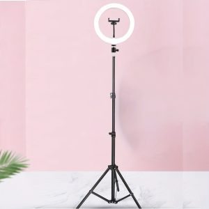 20.32cm Selfie Ring Light With 120.09cm Flexible Tripod Stand