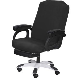 Stretchable Office Chair Cover with Zipper, Fit for Swivel Chairs, High Back Seat Protector, Washable Polyester and Spandex Blend - Available in Multiple Colors, TIANWOWO