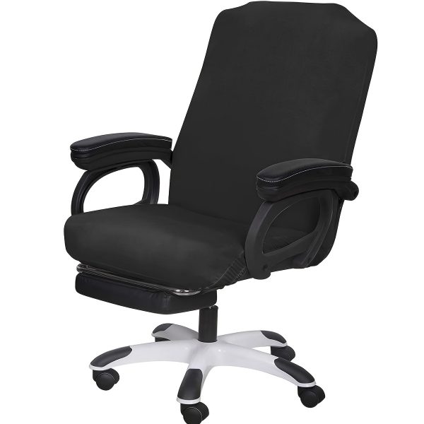 Stretchable Office Chair Cover with Zipper, Fit for Swivel Chairs, High Back Seat Protector, Washable Polyester and Spandex Blend - Available in Multiple Colors, TIANWOWO