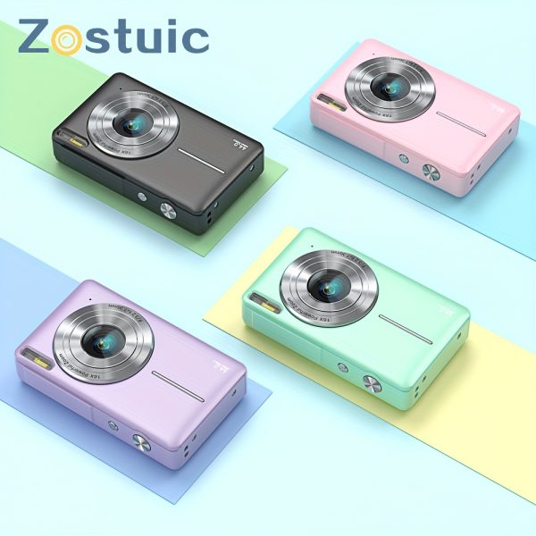 DC403 44MP 1080P HD Digital Camera 16X Digital Zoom Cameras For Vlogging 6.1 Cm LCD Rechargeable Camera Photography Professional Camera For, And Beginners With 32G Memory Card, Support For Taking Photos, Recording Videos, And Webcam, For Thanksgiving Christmas And New Year Gifts, Purple, Black, Green