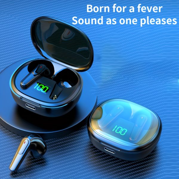 2024 Touch Control Wireless Earbuds with Display - TWS In-Ear Headphones for Sports, Music & Gaming - Compatible with iOS/Android