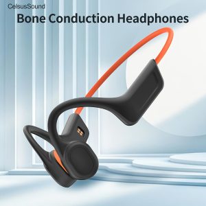 CelsusSound Bone Conduction Headphones BT 5.3 - Sweat-Resistant, Open-Ear, Wireless Stereo Sound with Built-in Mic - Ideal for Running, Cycling, Hiking, Driving, and Fitness Enthusiasts
