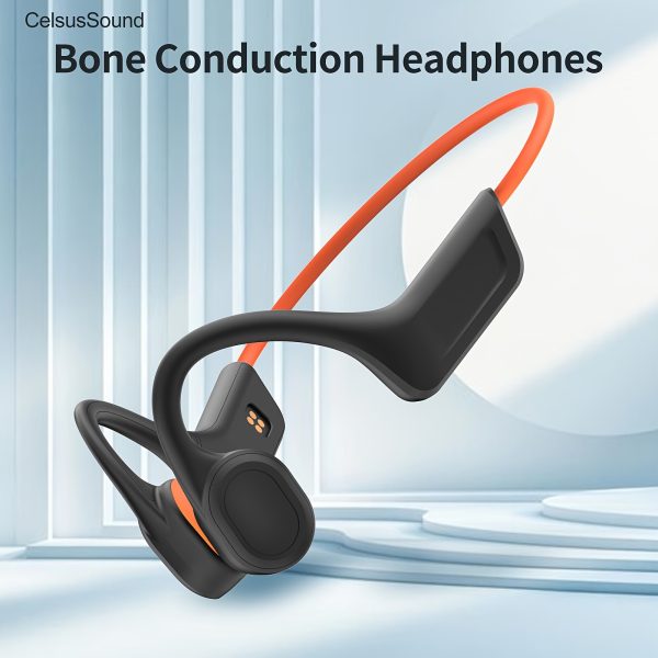 CelsusSound Bone Conduction Headphones BT 5.3 - Sweat-Resistant, Open-Ear, Wireless Stereo Sound with Built-in Mic - Ideal for Running, Cycling, Hiking, Driving, and Fitness Enthusiasts