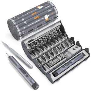 1pc 3.7V 138-in-1 Precision Electric Screwdriver Set, Multi-Function Magnetic Repair Tool Kit with Rechargeable Lithium Polymer Battery, Compatible with PC, Laptop, Phone, Drone, Watch, Glasses, DIY Assembly