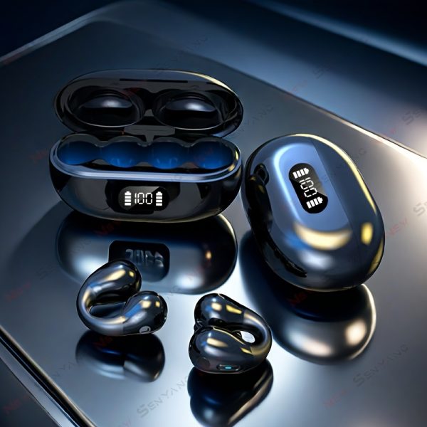 2025 New style True Wireless clip-on sports headset music hanging video comfortable TWS HIFI dolby bass Stereo HD calling Earphones adapted for Android for iPhone Cellphone gaming Earpieces Couples business smart headphones
