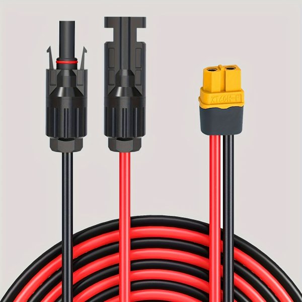 1pc 16AWG XT60 Female Connector Extension Cable, Heat Resistant, Solar Panel Charging Cable For RV, Boat, Portable Power Station
