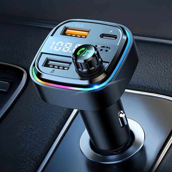BEIMINGSI Wireless MP3 Car Charger - Fast Charge, Multi-Function USB Connector, Cigarette Lighter Powered, BEIMINGSI