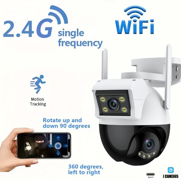 1pc OIMLYO Wireless Security Camera, 720P HD Indoor/Outdoor with Full-Color Night Vision, Two-Way Audio, Wall Mount, App Control, Motion Detection Alarm, Wi-Fi Smart Home Surveillance for Pets & Elderly