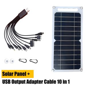 Portable Solar Charger - 5V USB Safe Power Supply and Mobile Phone Battery Charging, Ideal Choice for Outdoor Camping