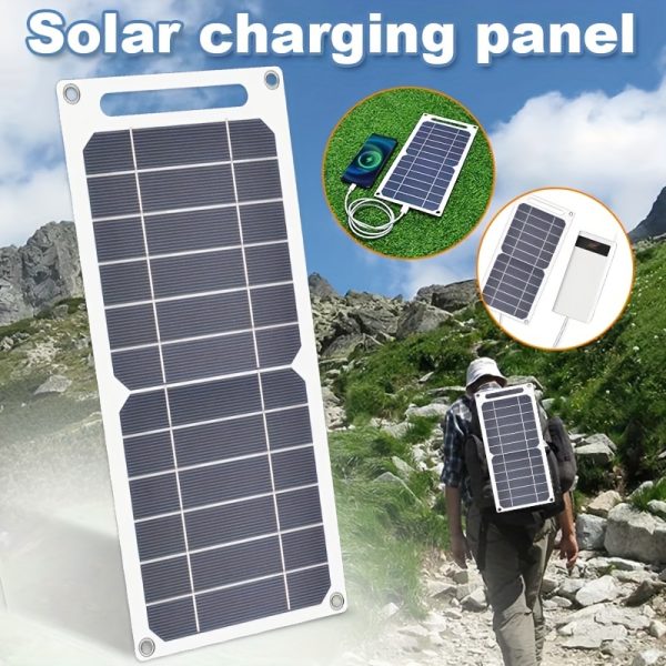 Portable Solar Panel Charger with USB - Ideal for Outdoor Hiking & Camping, Mobile Phone Power Bank