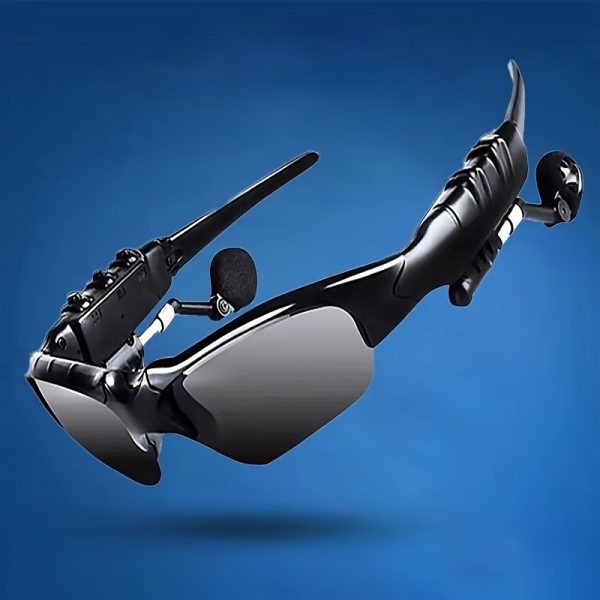 Smart Driving Glasses with Wireless Headphones, Active Noise Cancellation, Stereo Earbuds with Microphone, USB Type-C Charging, Rechargeable Lithium Polymer Battery, for Bike Sports, Outdoor Activities, Holiday Parties - No Charger Included