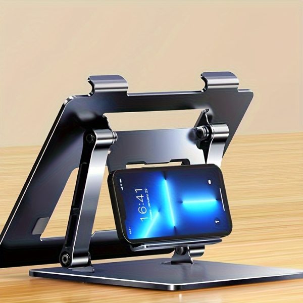 1pc RIKSOIN Adjustable Carbon Steel Laptop Stand, Multi-Functional Folding Design with Cooling Base, Portable and Sagging-Resistant for Phones, Tablets, and Computers, Adjustable Laptop Stand